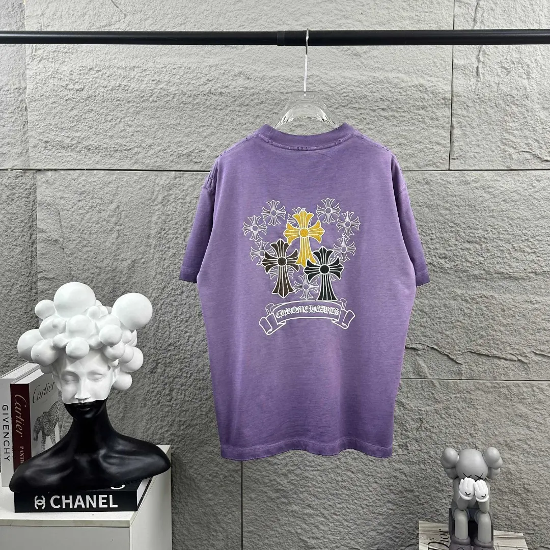 Chrome Hearts Distressed Washed Cotton T-Shirt D15019711