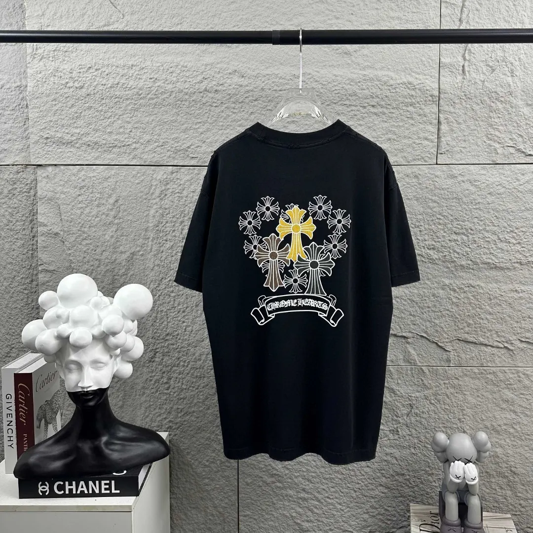 Chrome Hearts Distressed Logo Cotton T-Shirt D15019714