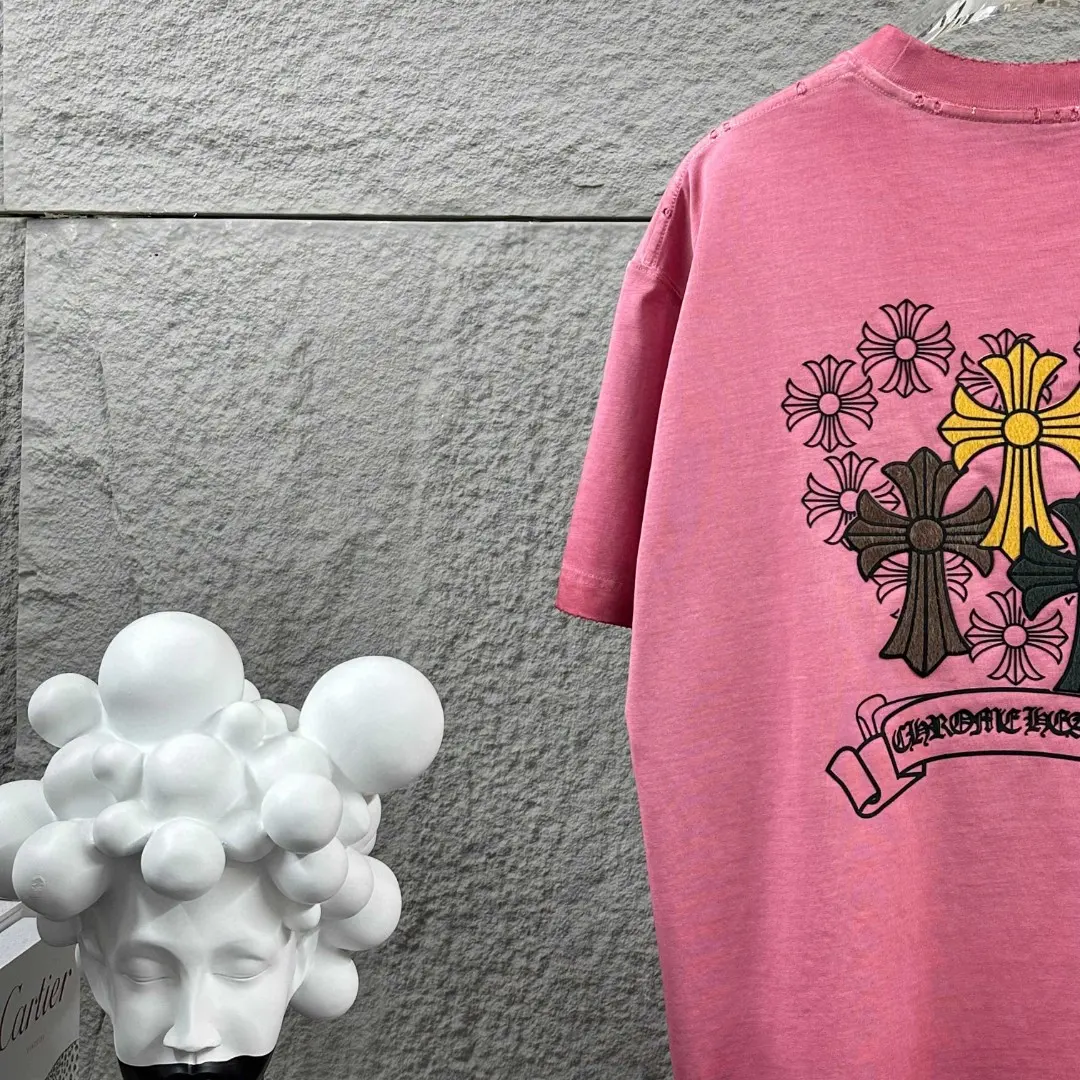 Distressed Logo Graphic Cotton T-Shirt D15019712 — view 8
