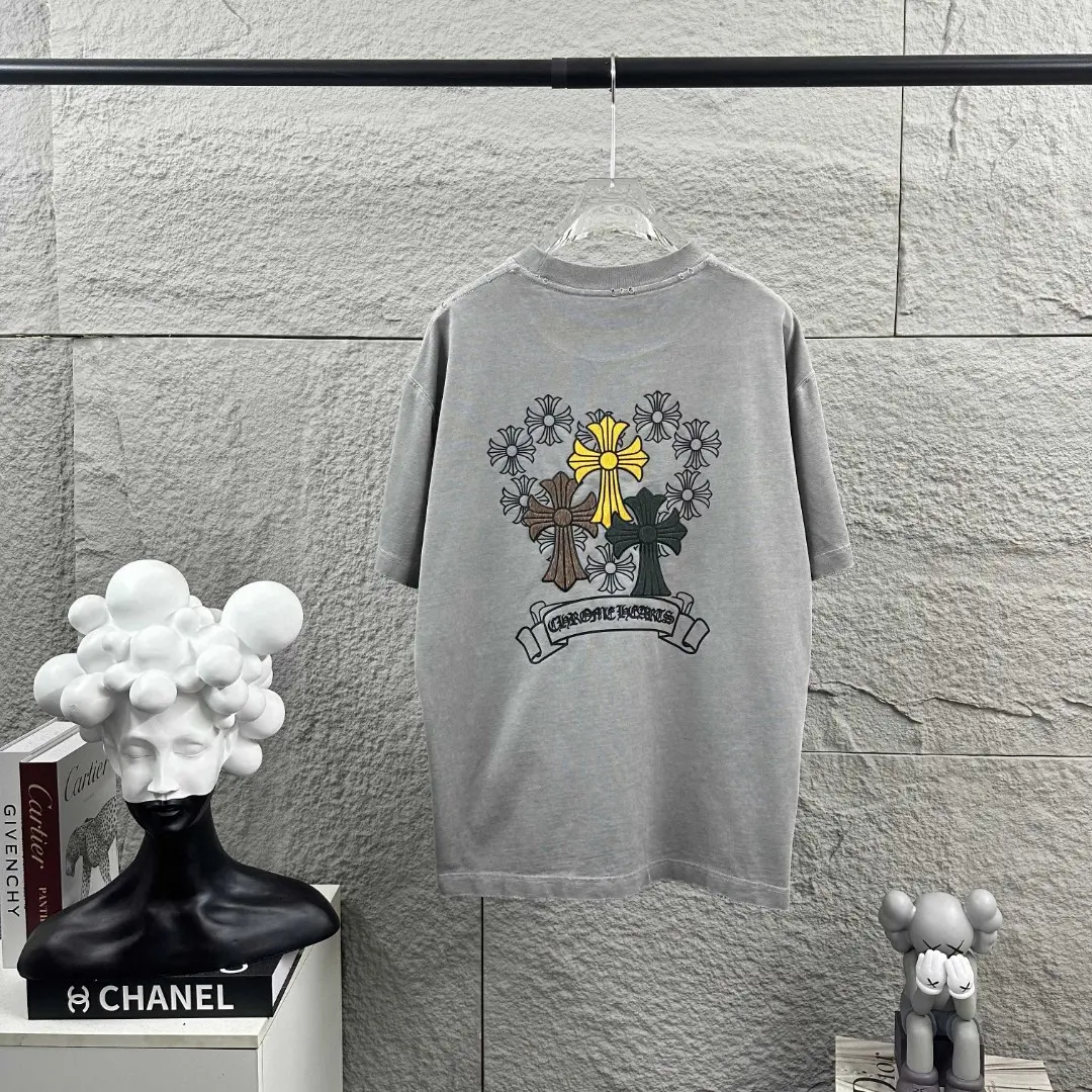 Chrome Hearts Distressed Washed Cotton T-Shirt D15019713