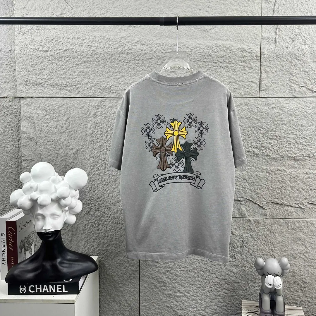 Chrome Hearts Distressed Washed Cotton T-Shirt D15019713
