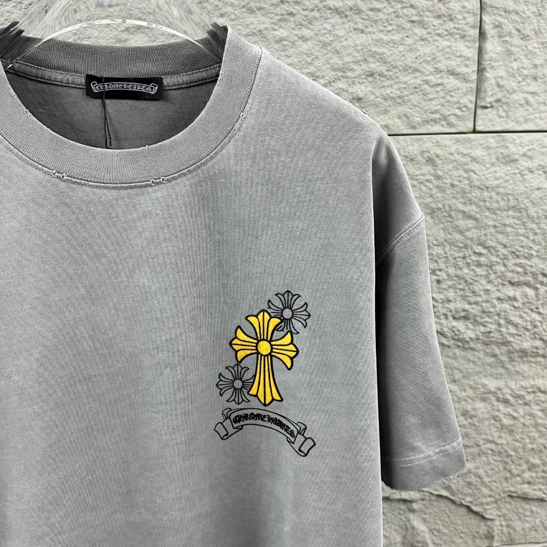 Chrome Hearts Distressed Washed Cotton T-Shirt D15019713 — view 3