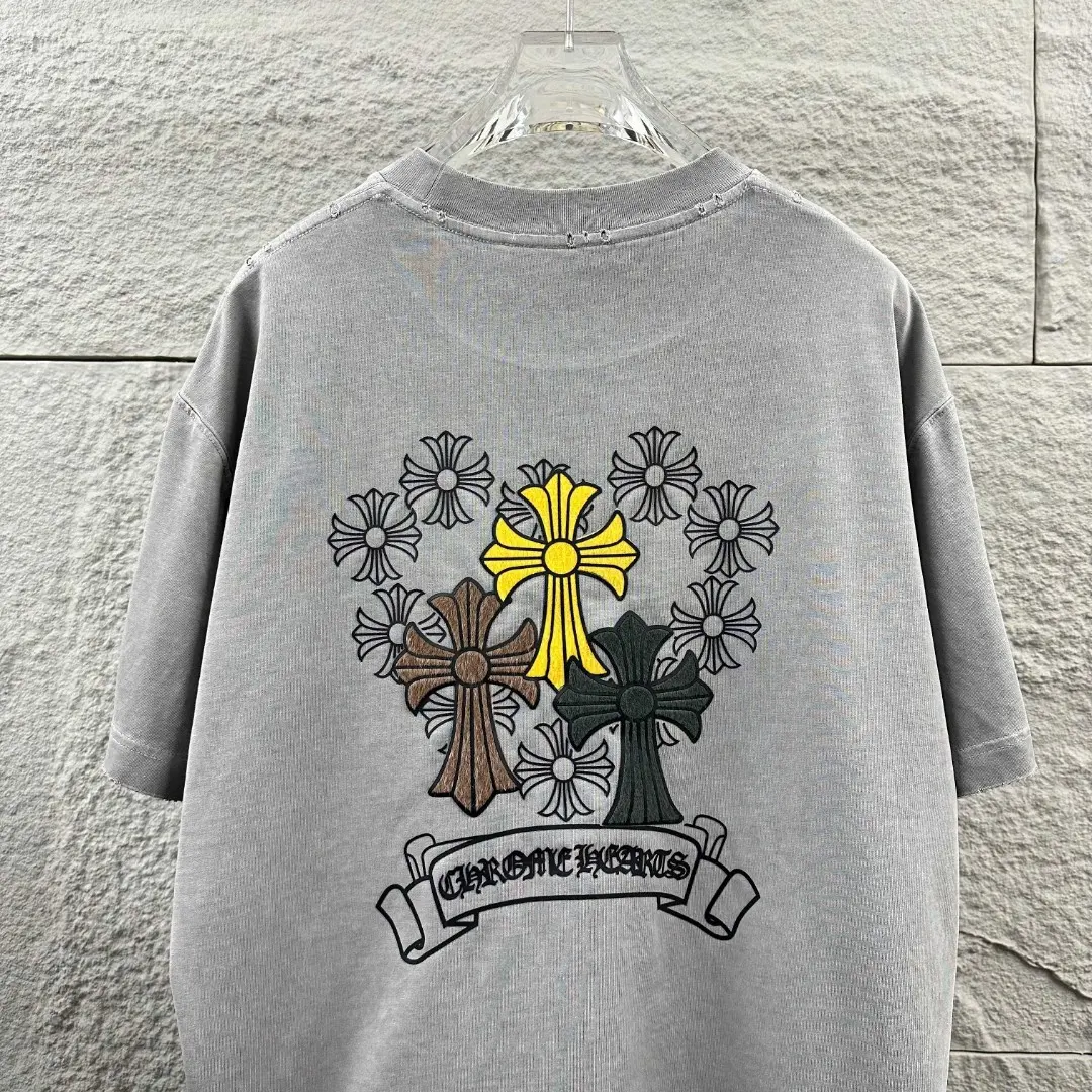 Chrome Hearts Distressed Washed Cotton T-Shirt D15019713 — view 4
