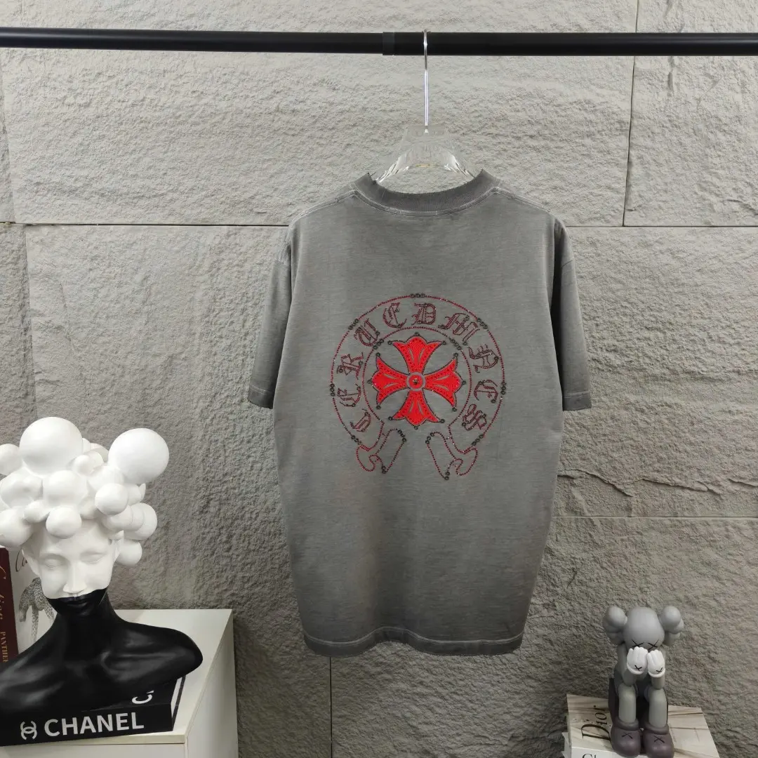 Chrome Hearts Rhinestone Horseshoe Cotton T-Shirt D15019663