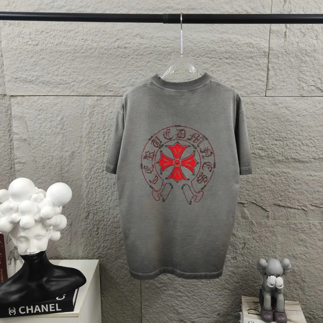 Chrome Hearts Rhinestone Horseshoe Cotton T-Shirt D15019663