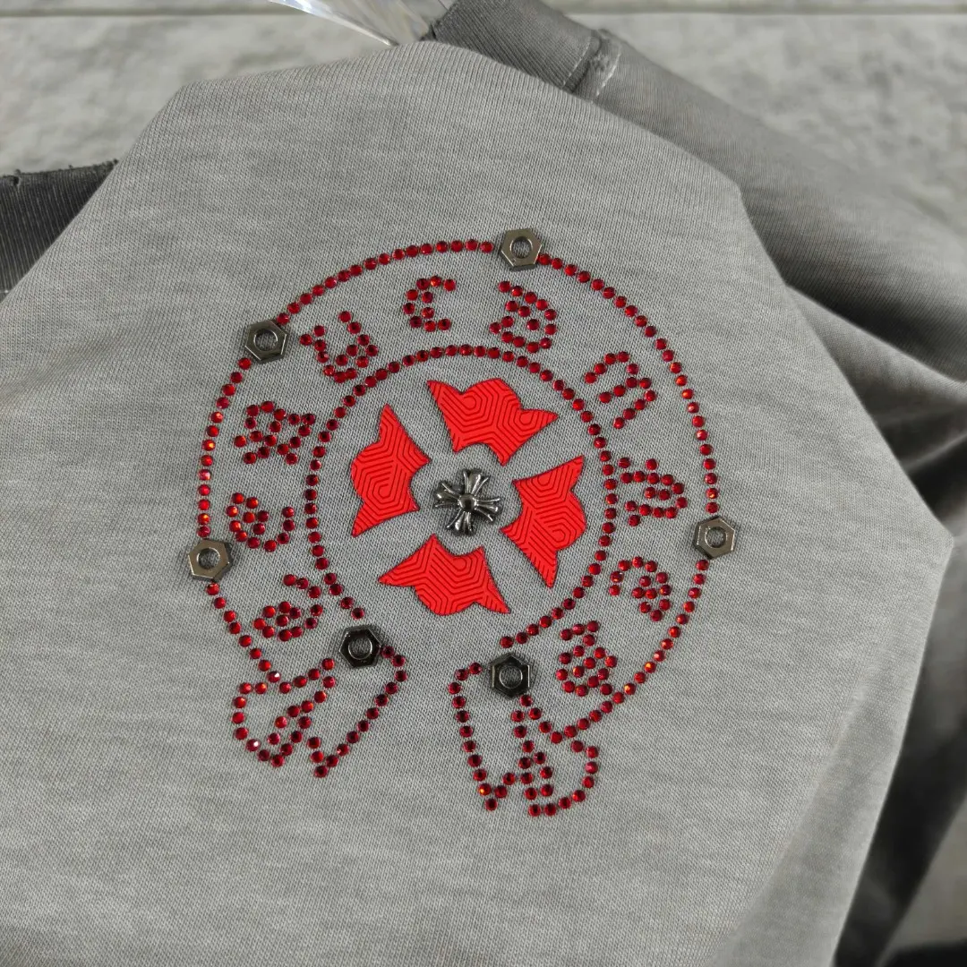 Chrome Hearts Rhinestone Horseshoe Cotton T-Shirt D15019663 — view 3