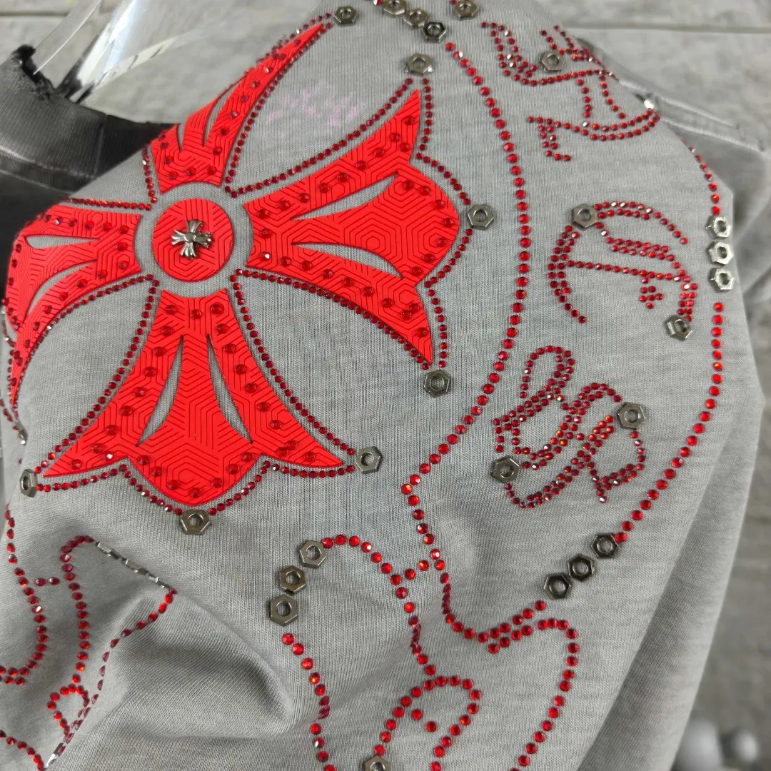 Chrome Hearts Rhinestone Horseshoe Cotton T-Shirt D15019663 — view 4
