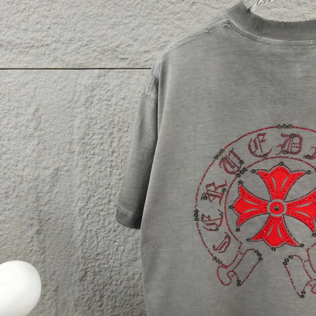 Chrome Hearts Rhinestone Horseshoe Cotton T-Shirt D15019663 — view 6