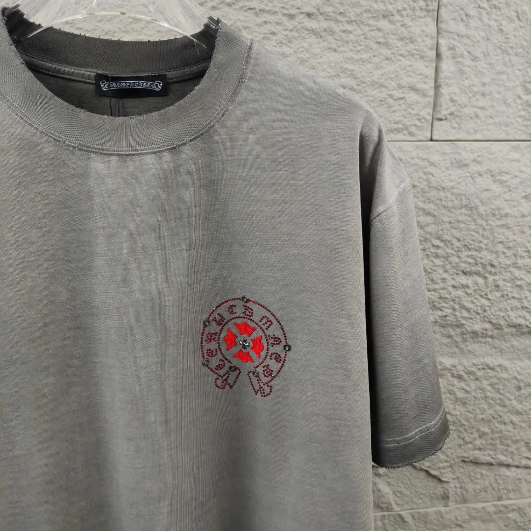 Chrome Hearts Rhinestone Horseshoe Cotton T-Shirt D15019663 — view 9