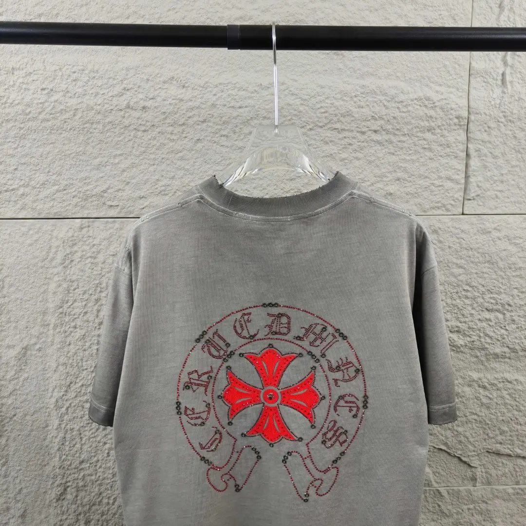 Chrome Hearts Rhinestone Horseshoe Cotton T-Shirt D15019663 — view 10