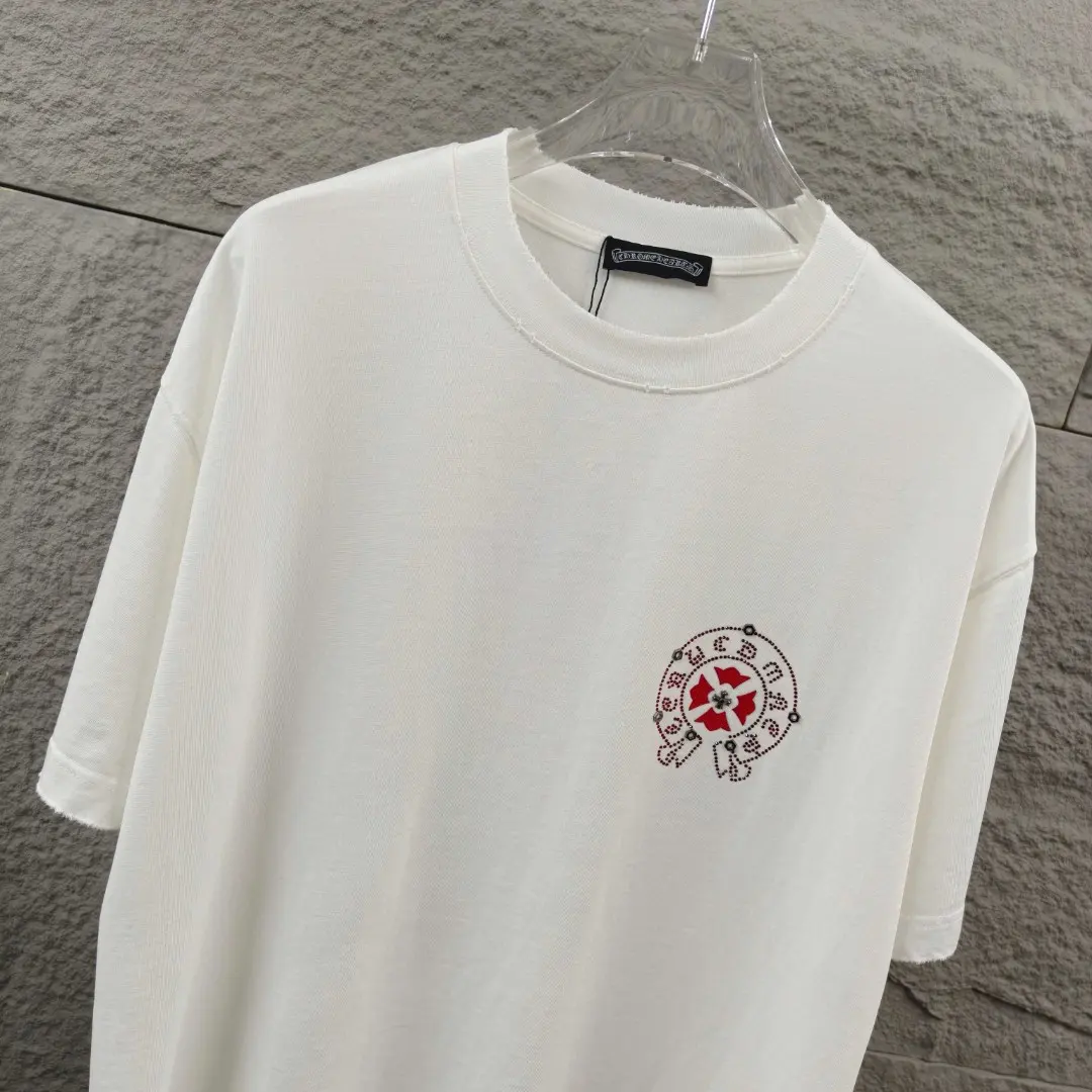 Chrome Hearts Distressed Rhinestone Horseshoe T-Shirt D15019660 — view 5