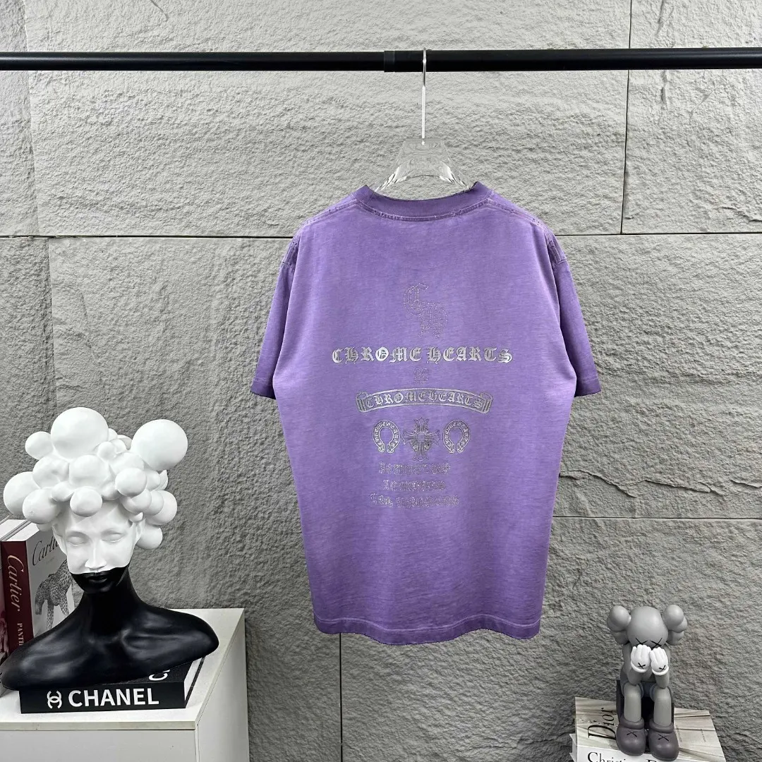 Chrome Hearts Distressed Washed Cotton T-Shirt D15019674