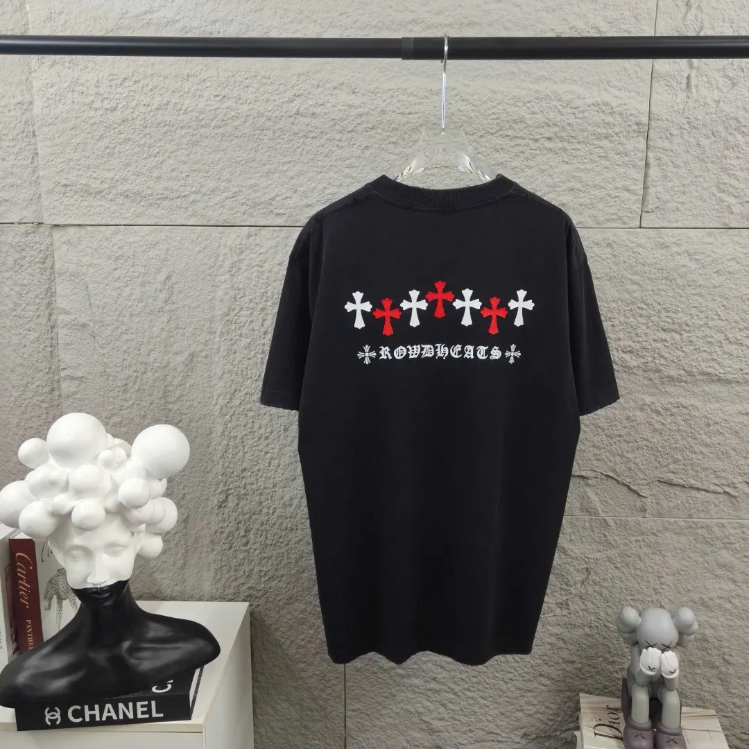 Distressed Logo Print Cotton T-Shirt D15019668
