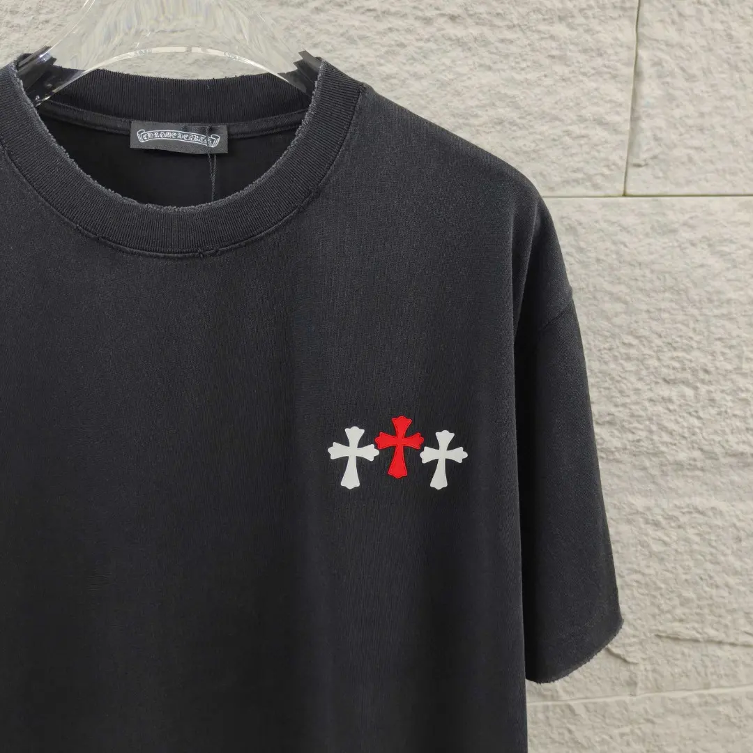 Distressed Logo Print Cotton T-Shirt D15019668 — view 4