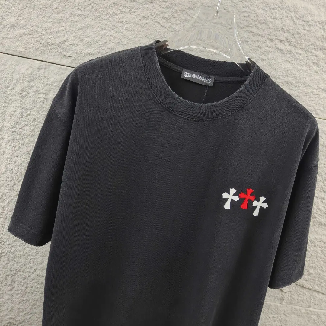 Distressed Logo Print Cotton T-Shirt D15019668 — view 6