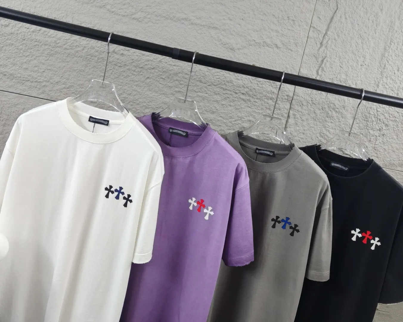 Distressed Logo Print Cotton T-Shirt D15019668 — view 8