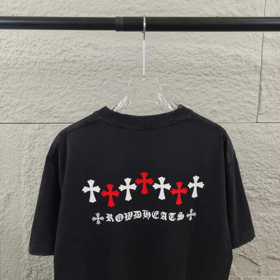 Distressed Logo Print Cotton T-Shirt D15019668 — view 11