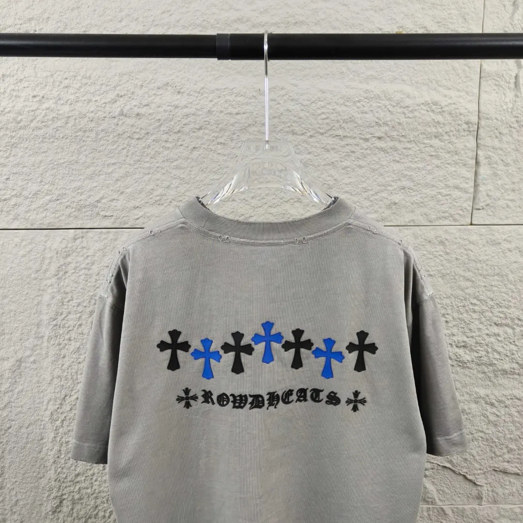 Distressed Washed Cotton Graphic T-Shirt D15019670 — view 5