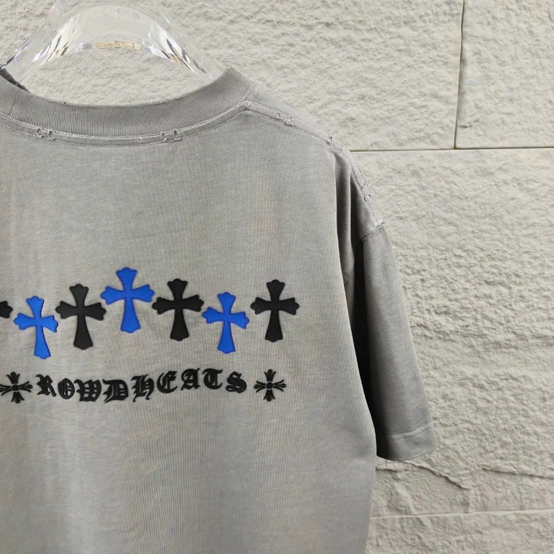 Distressed Washed Cotton Graphic T-Shirt D15019670 — view 6