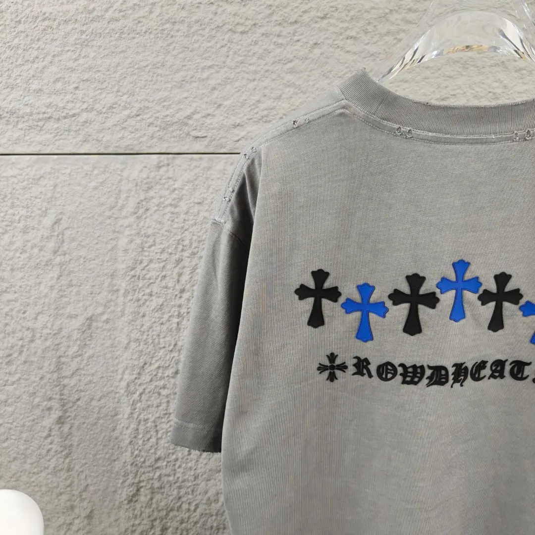 Distressed Washed Cotton Graphic T-Shirt D15019670 — view 10