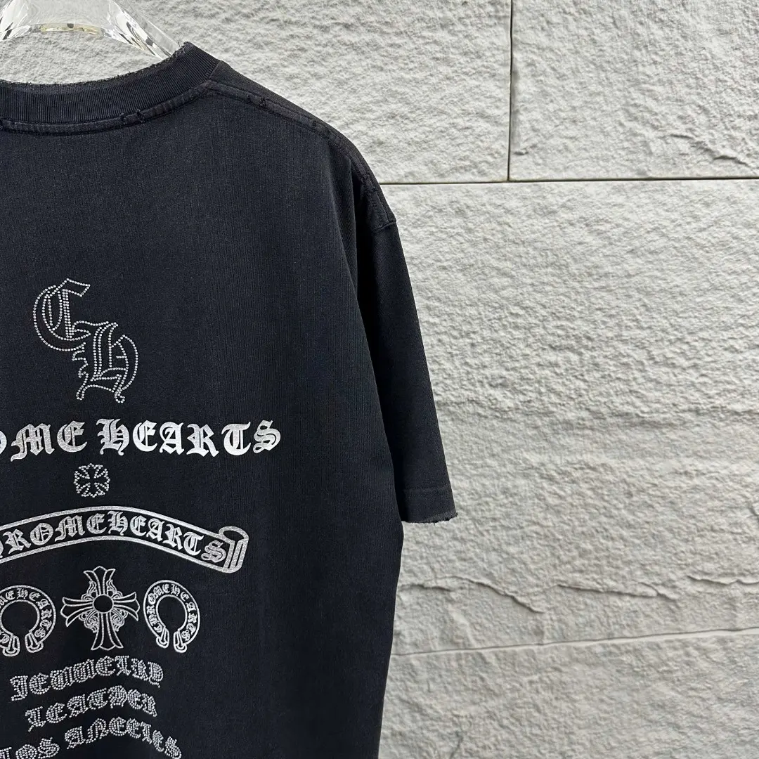 Chrome Hearts Distressed Logo Cotton T-Shirt D15019673 — view 5