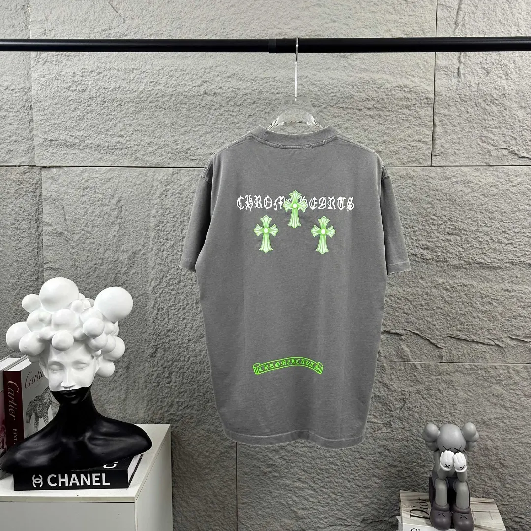 Chrome Hearts Distressed Logo Cotton T-Shirt D15019687