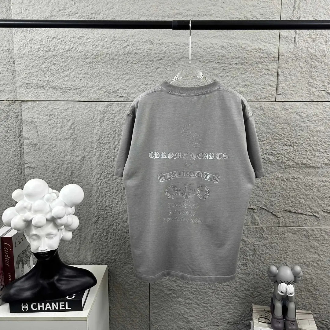Distressed Washed Cotton Graphic T-Shirt D15019675