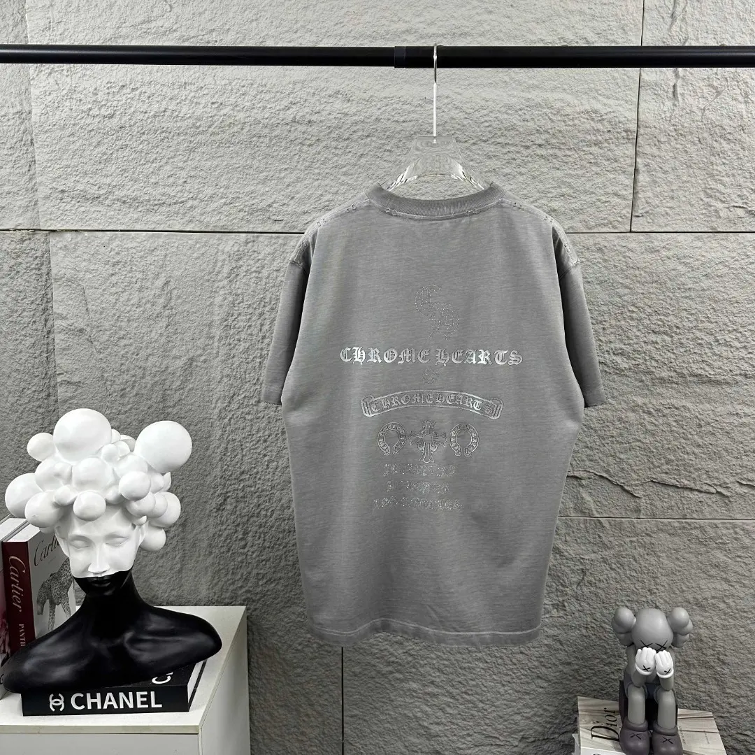 Distressed Washed Cotton Graphic T-Shirt D15019675