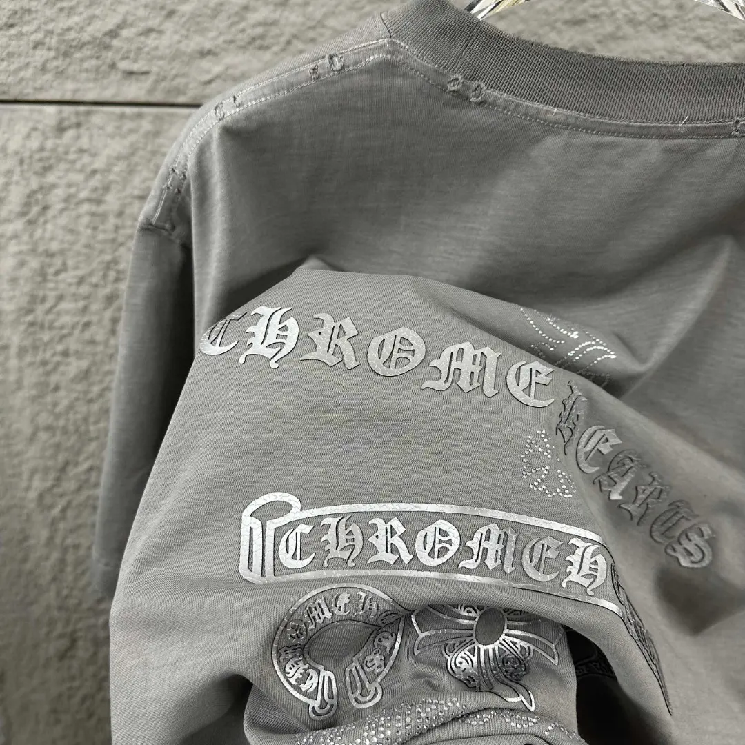 Distressed Washed Cotton Graphic T-Shirt D15019675 — view 6