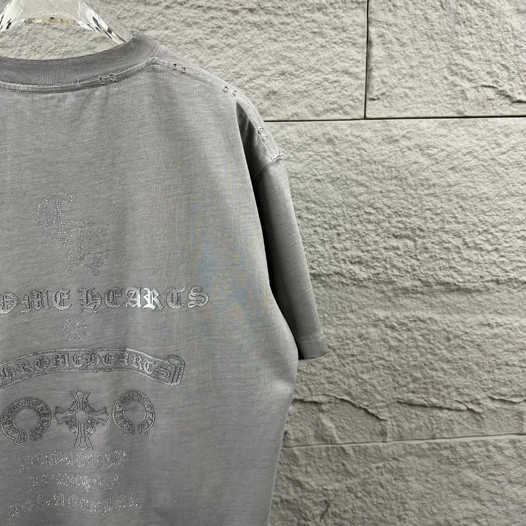 Distressed Washed Cotton Graphic T-Shirt D15019675 — view 9