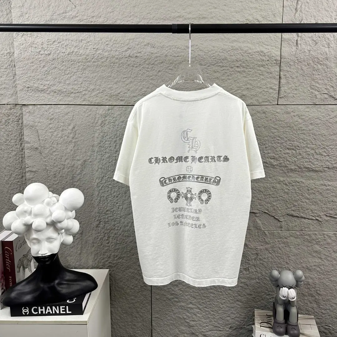 Chrome Hearts Distressed Logo Cotton T-Shirt D15019672