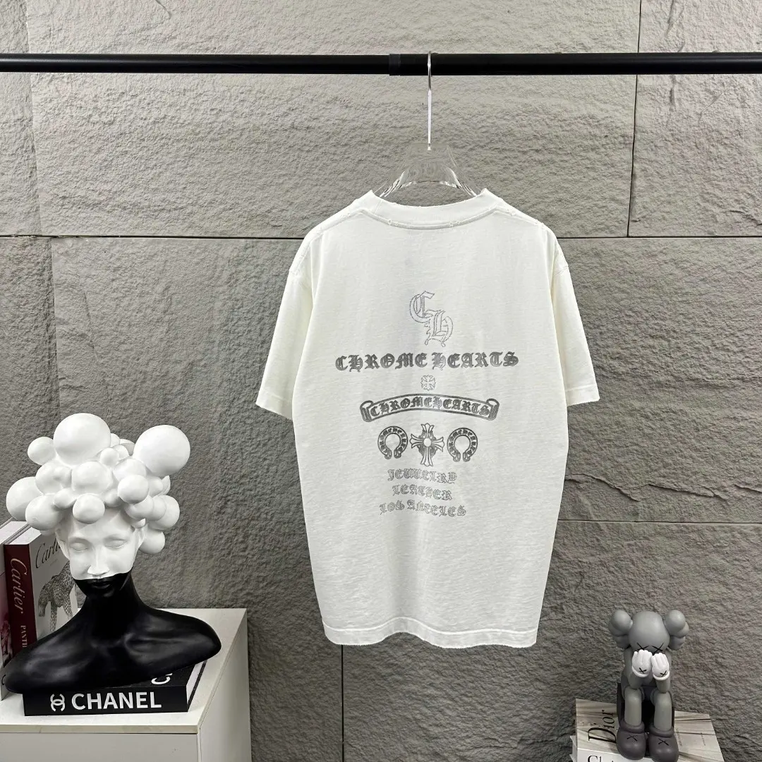 Chrome Hearts Distressed Logo Cotton T-Shirt D15019672