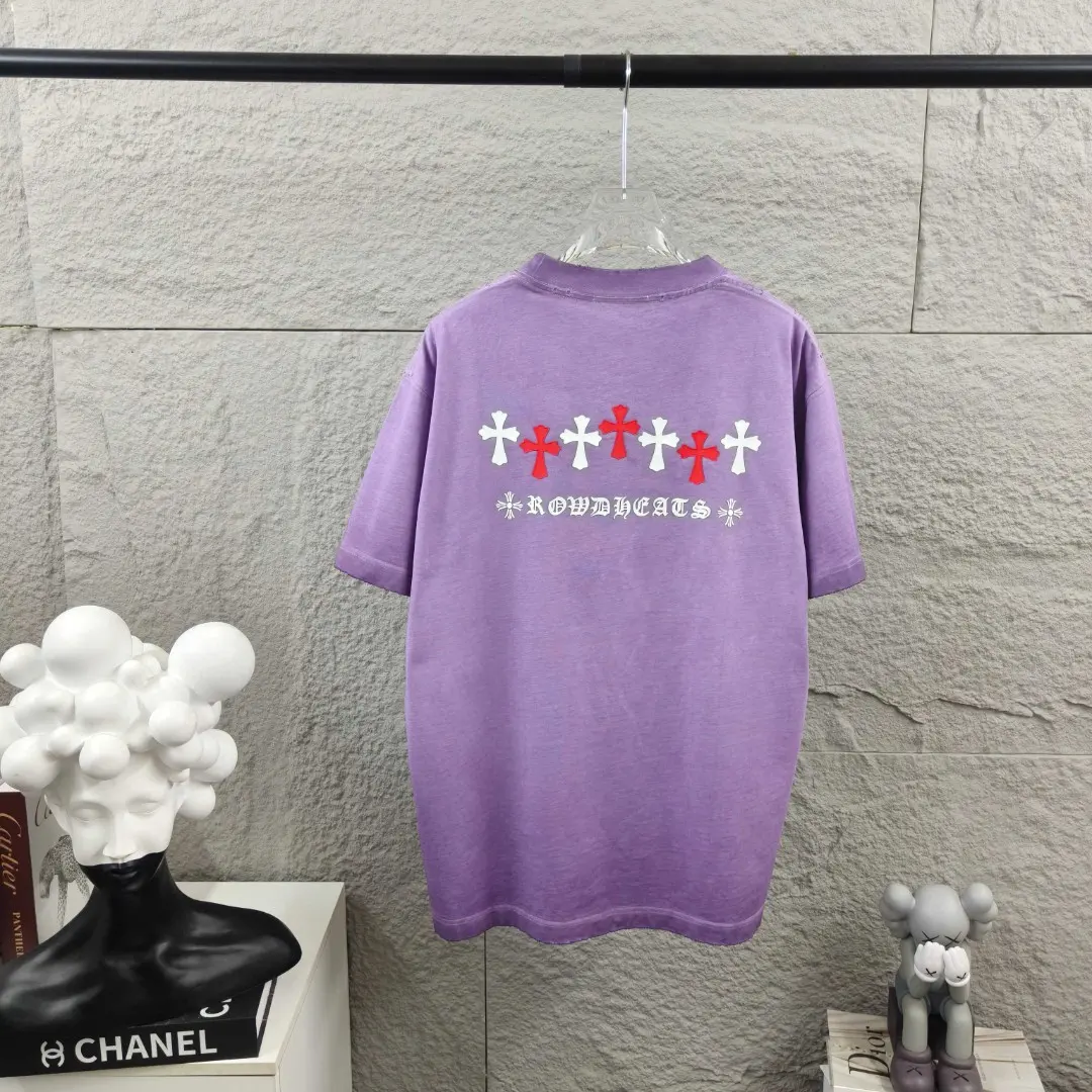 Chrome Hearts Distressed Washed Cotton T-Shirt D15019671