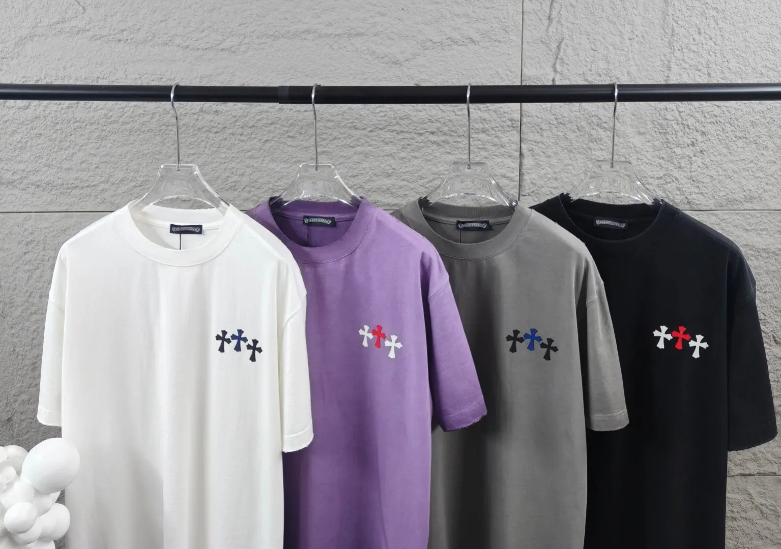 Chrome Hearts Distressed Washed Cotton T-Shirt D15019671 — view 9