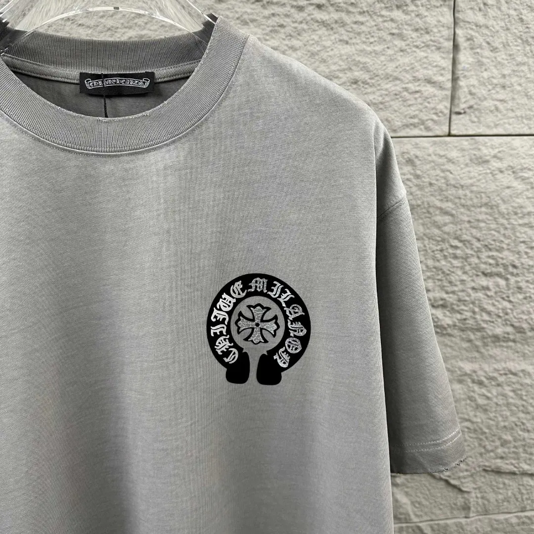 Distressed Logo Print Cotton T-Shirt D15019677 — view 4