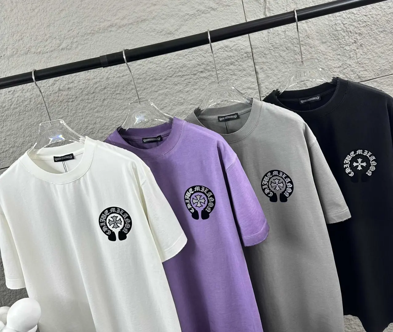 Distressed Logo Print Cotton T-Shirt D15019677 — view 11