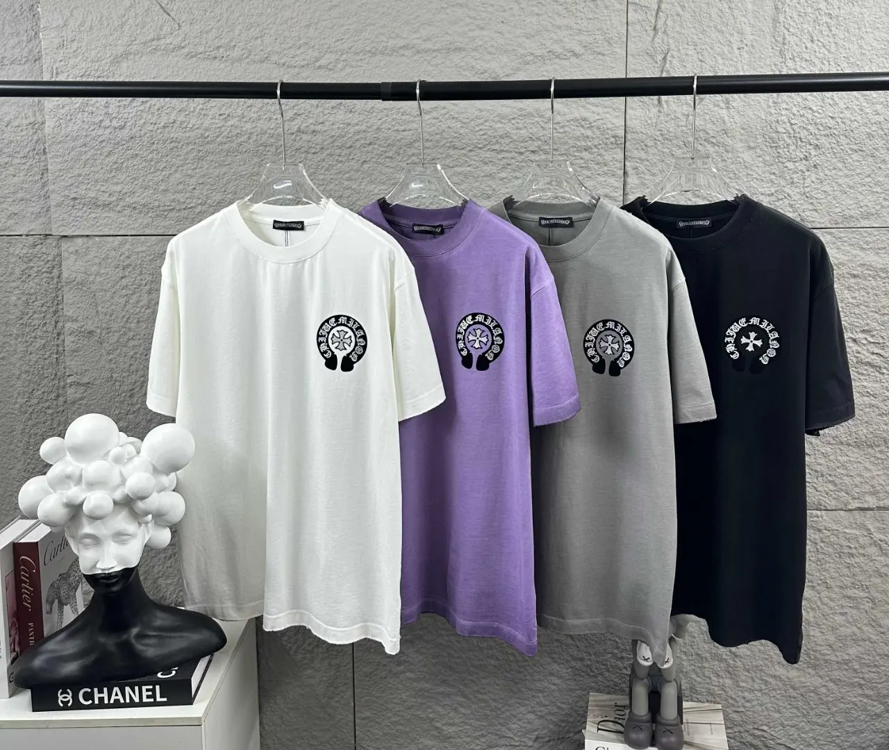 Chrome Hearts Distressed Logo Cotton T-Shirt D15019676 — view 7