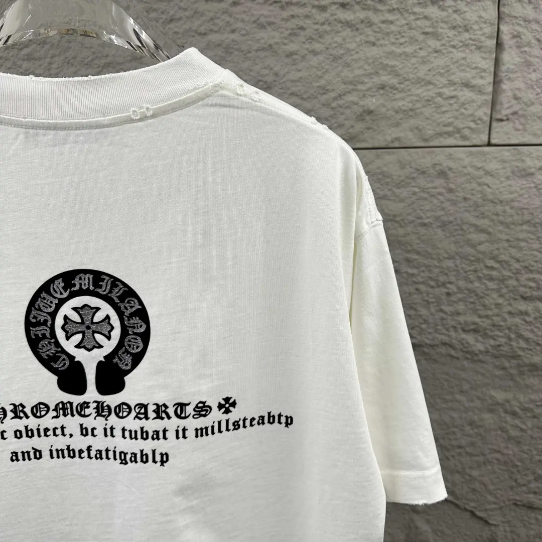 Chrome Hearts Distressed Logo Cotton T-Shirt D15019676 — view 9