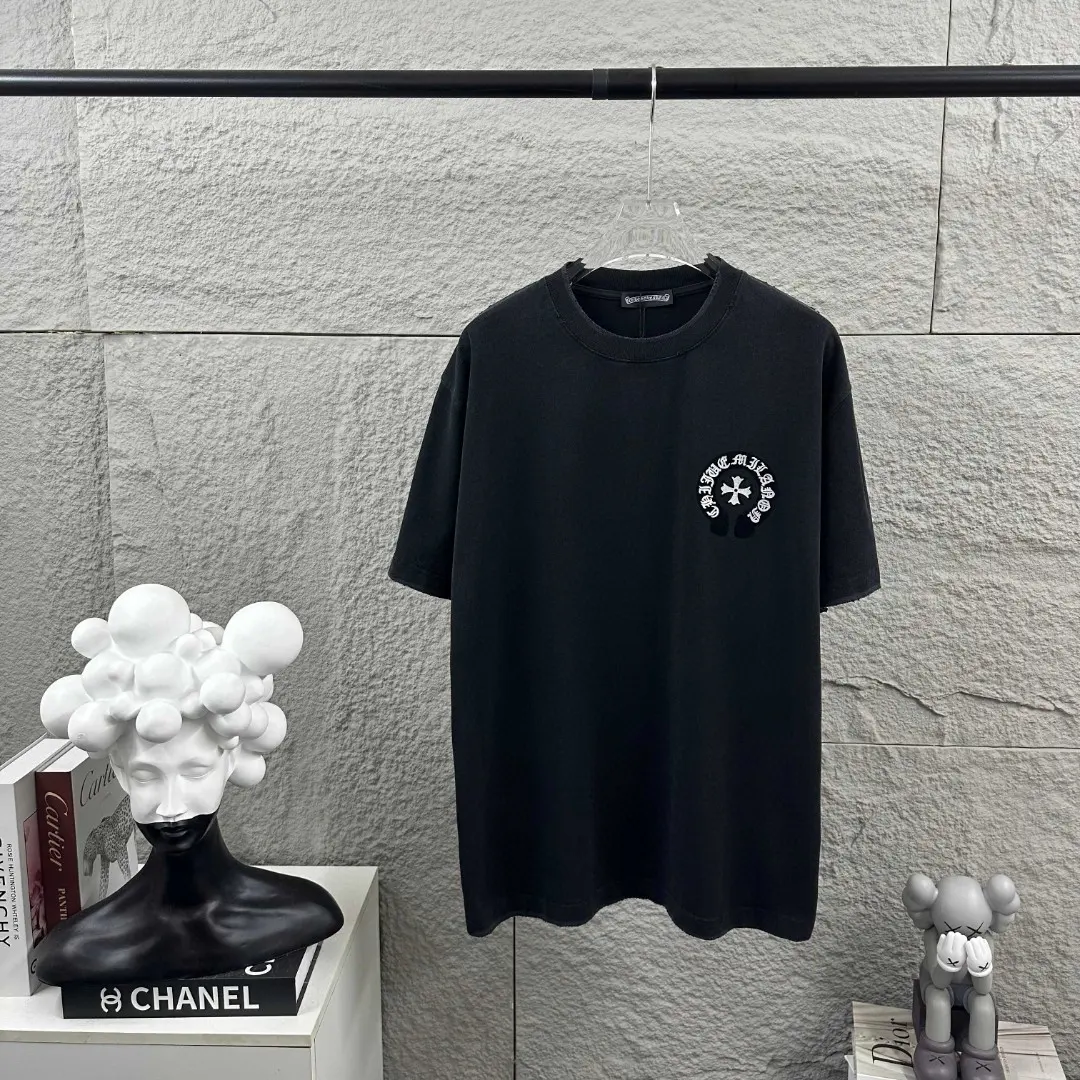 Washed Cotton Distressed Logo T-Shirt D15019679 — view 2