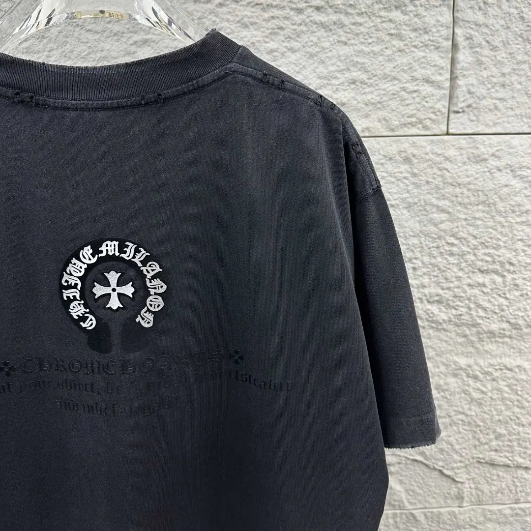 Washed Cotton Distressed Logo T-Shirt D15019679 — view 6