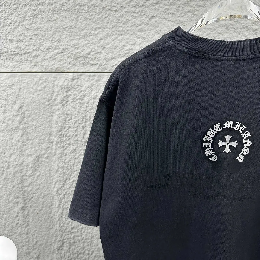 Washed Cotton Distressed Logo T-Shirt D15019679 — view 7