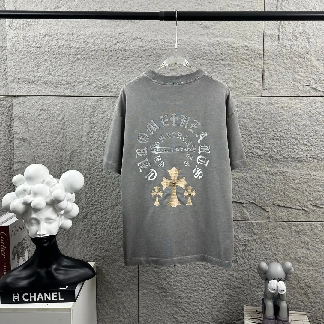 Chrome Hearts Distressed Logo Cotton T-Shirt D15019705