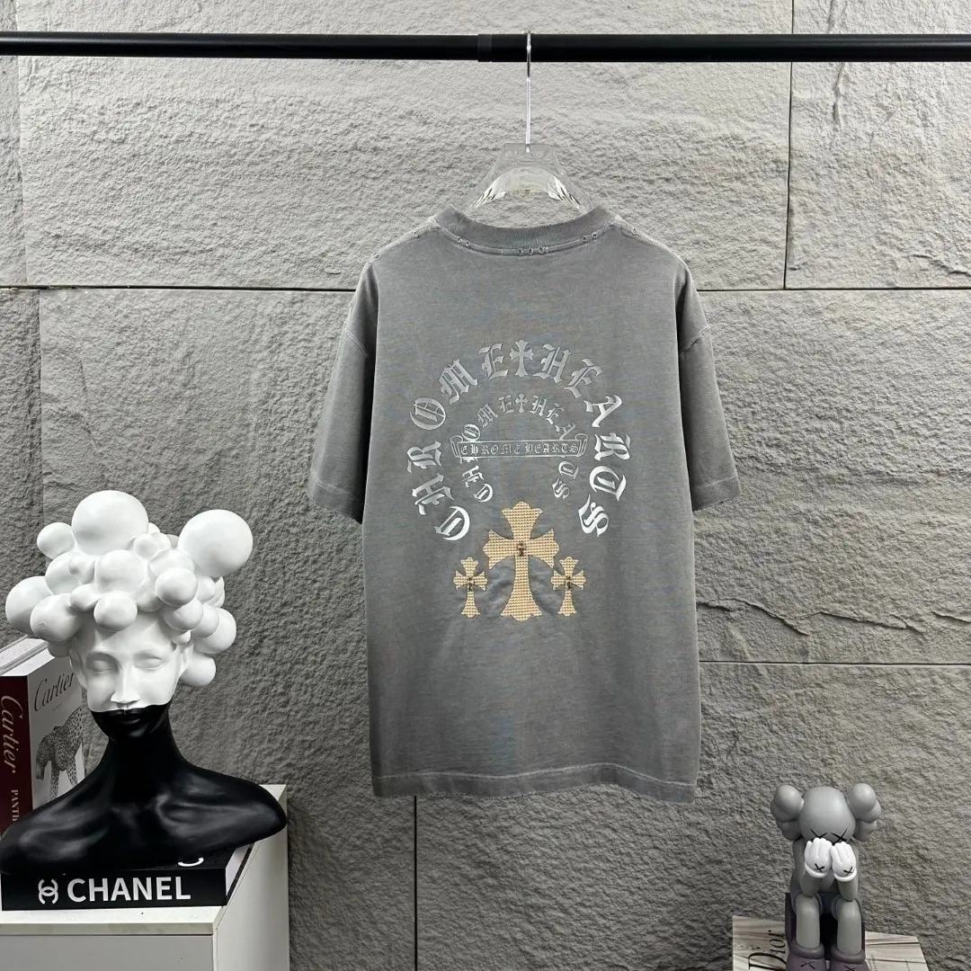 Chrome Hearts Distressed Logo Cotton T-Shirt D15019705