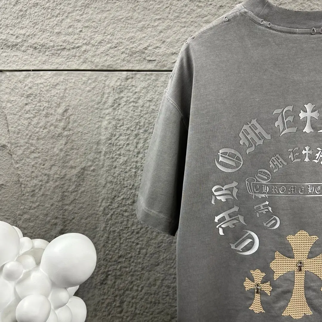 Chrome Hearts Distressed Logo Cotton T-Shirt D15019705 — view 5
