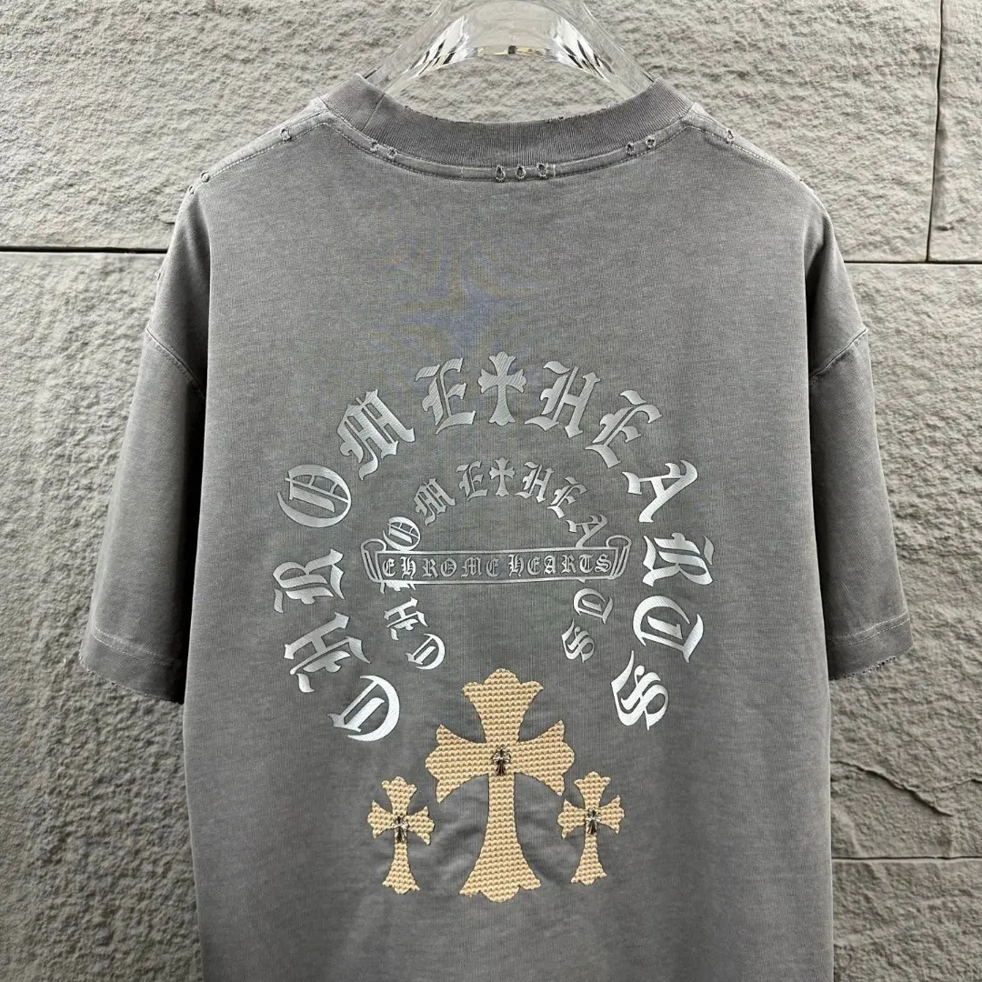 Chrome Hearts Distressed Logo Cotton T-Shirt D15019705 — view 8