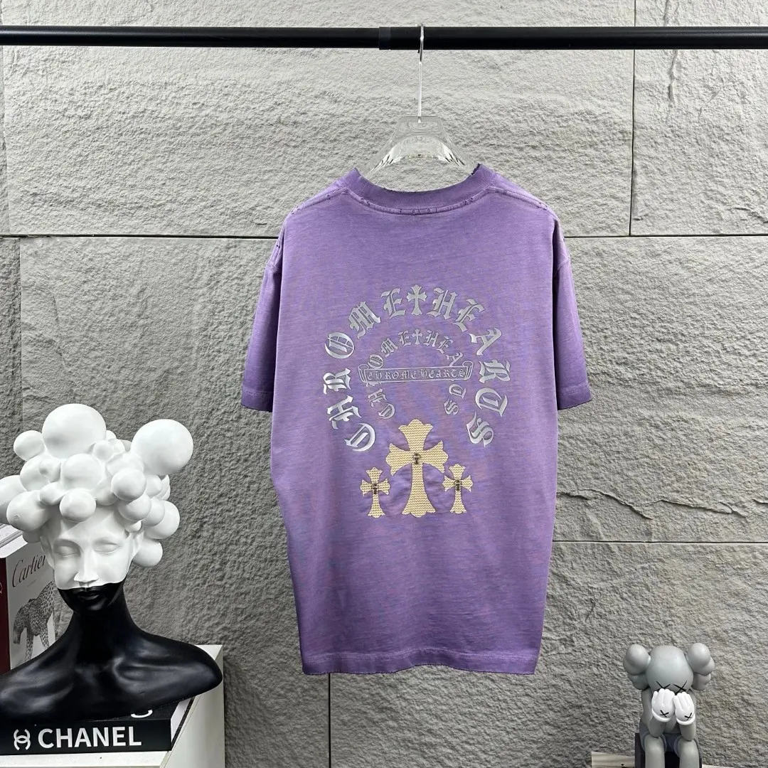 Chrome Hearts Distressed Washed Cotton T-Shirt D15019706