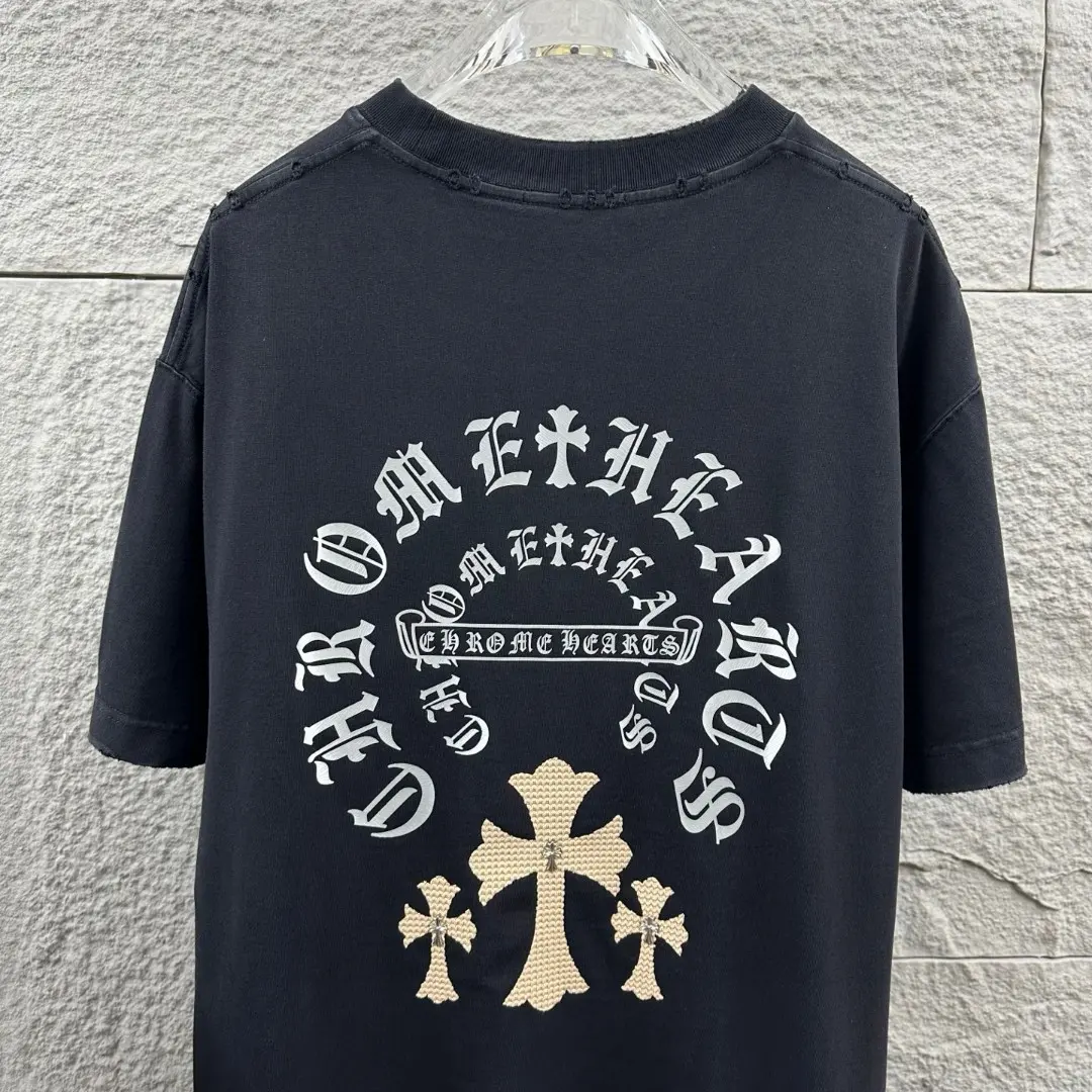 Chrome Hearts Distressed Cross Patch T-Shirt D15019704 — view 5