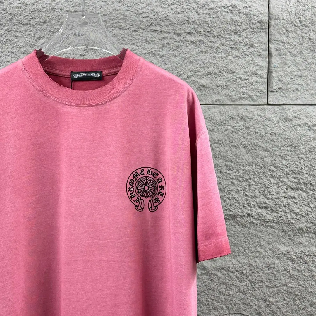 Chrome Hearts Distressed Flocked Logo T-Shirt D15019717 — view 3