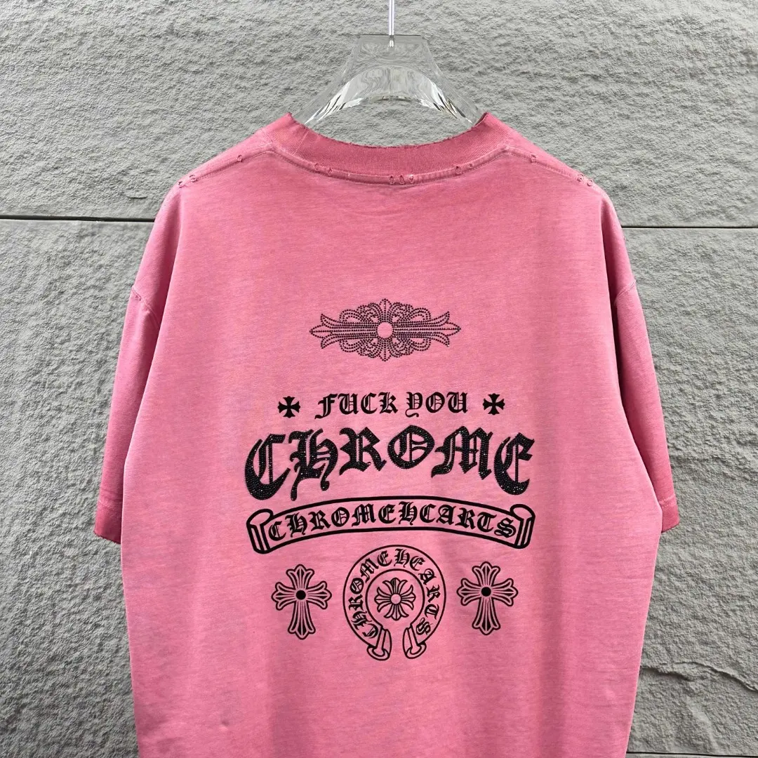 Chrome Hearts Distressed Flocked Logo T-Shirt D15019717 — view 6