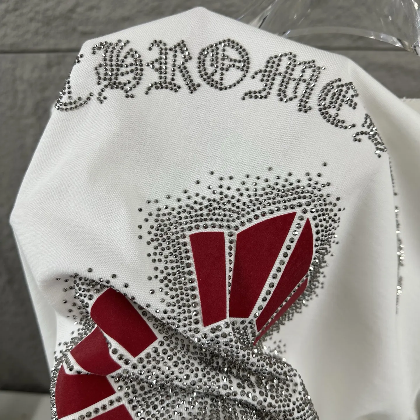 Chrome Hearts Distressed Rhinestone Cross T-Shirt D15019726 — view 8